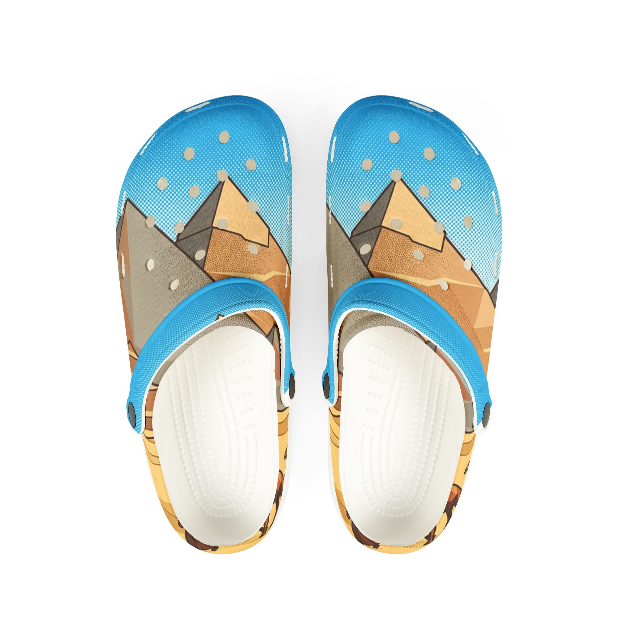 Mountain Sunset EVA Foam Clogs — Lightweight Printed Garden & Beach Shoes