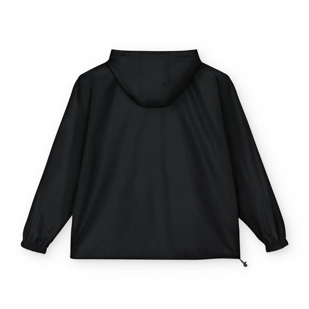 Champion Packable Anorak Jacket — Black Lightweight Windbreaker with Subtle Chest Logo