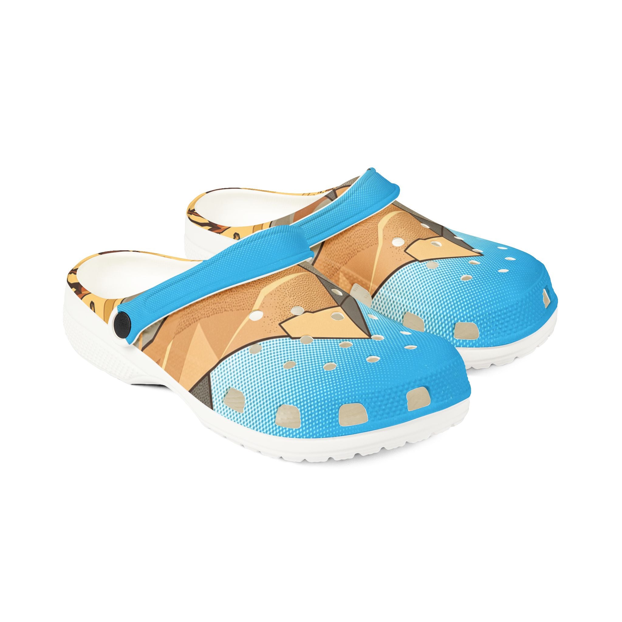 Mountain Sunset EVA Foam Clogs — Lightweight Printed Garden & Beach Shoes